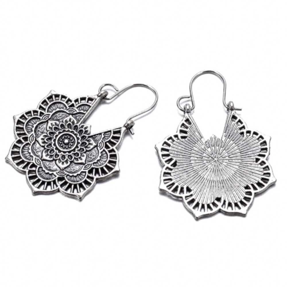 Host Pick! Antiqued boho silver earrings - Picture 6 of 8